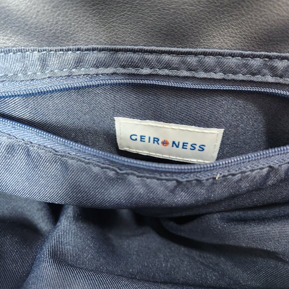 Laila Essence of Norway Geir Ness Women’s Navy Blue Faux Leather Crossbody Bag - Picture 15 of 16